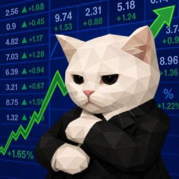 CATSDAQ token — a serious cat in a suit
